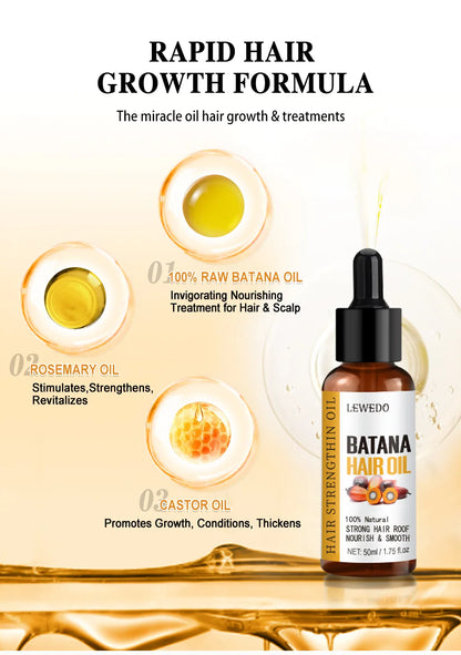 Lewedo Batana Hair Oil Growth Serum Moisturizing Soothing Scalp Hair