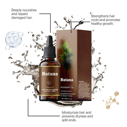 Batana Oil with Rosemary for Hair Growth Nourish Scalp Detox for Strong Healthy