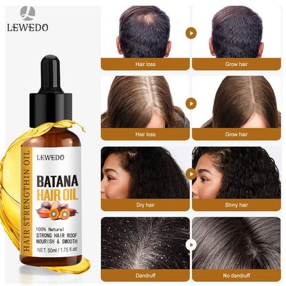 Lewedo Batana Hair Oil Growth Serum Moisturizing Soothing Scalp Hair