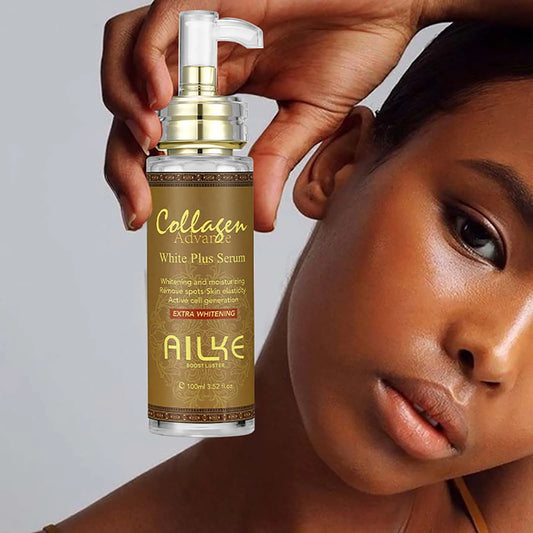 AILKE skin whitening facial serum, reduces blemishes, moisturizes, evens out