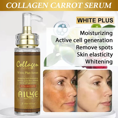 AILKE skin whitening facial serum, reduces blemishes, moisturizes, evens out